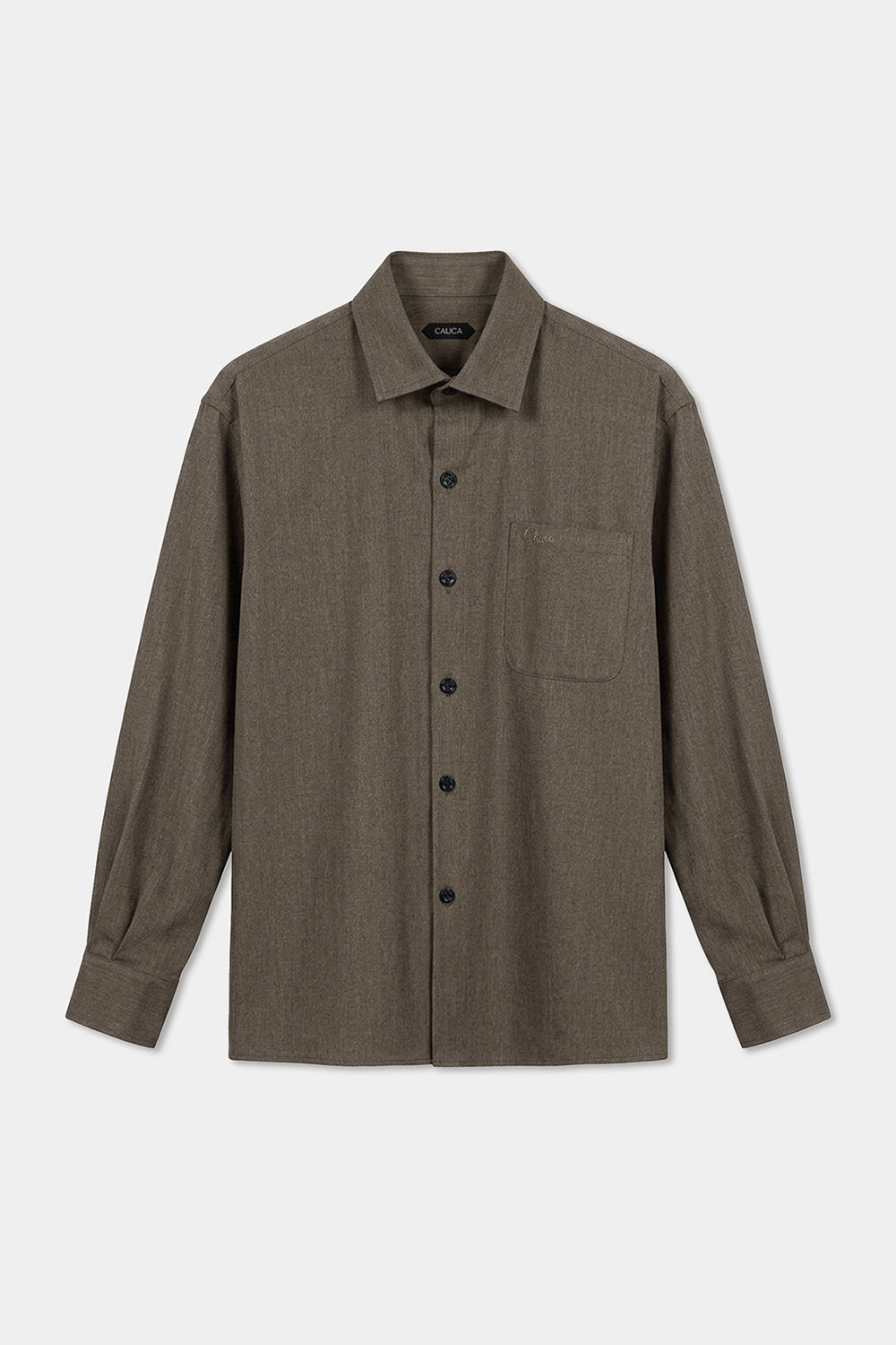 Mushroom Taupe Tailored Pocket Shirt