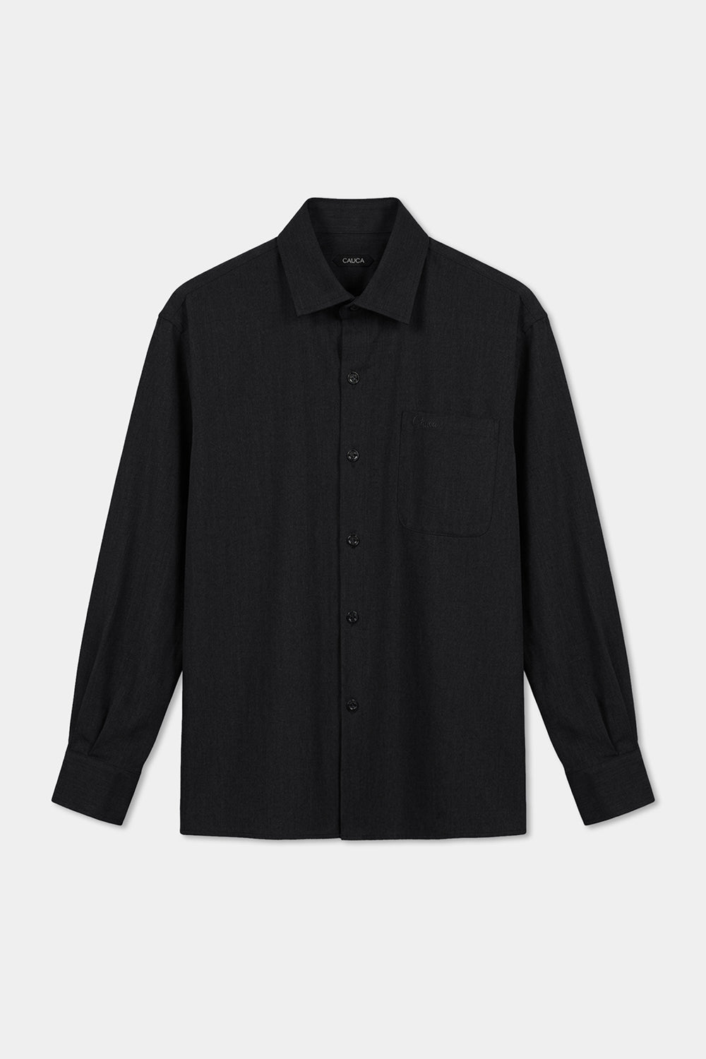 Black Tailored Pocket Shirt