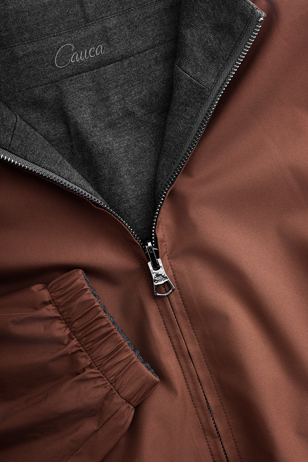 Chocolate Brown Reversible Bomber Jacket