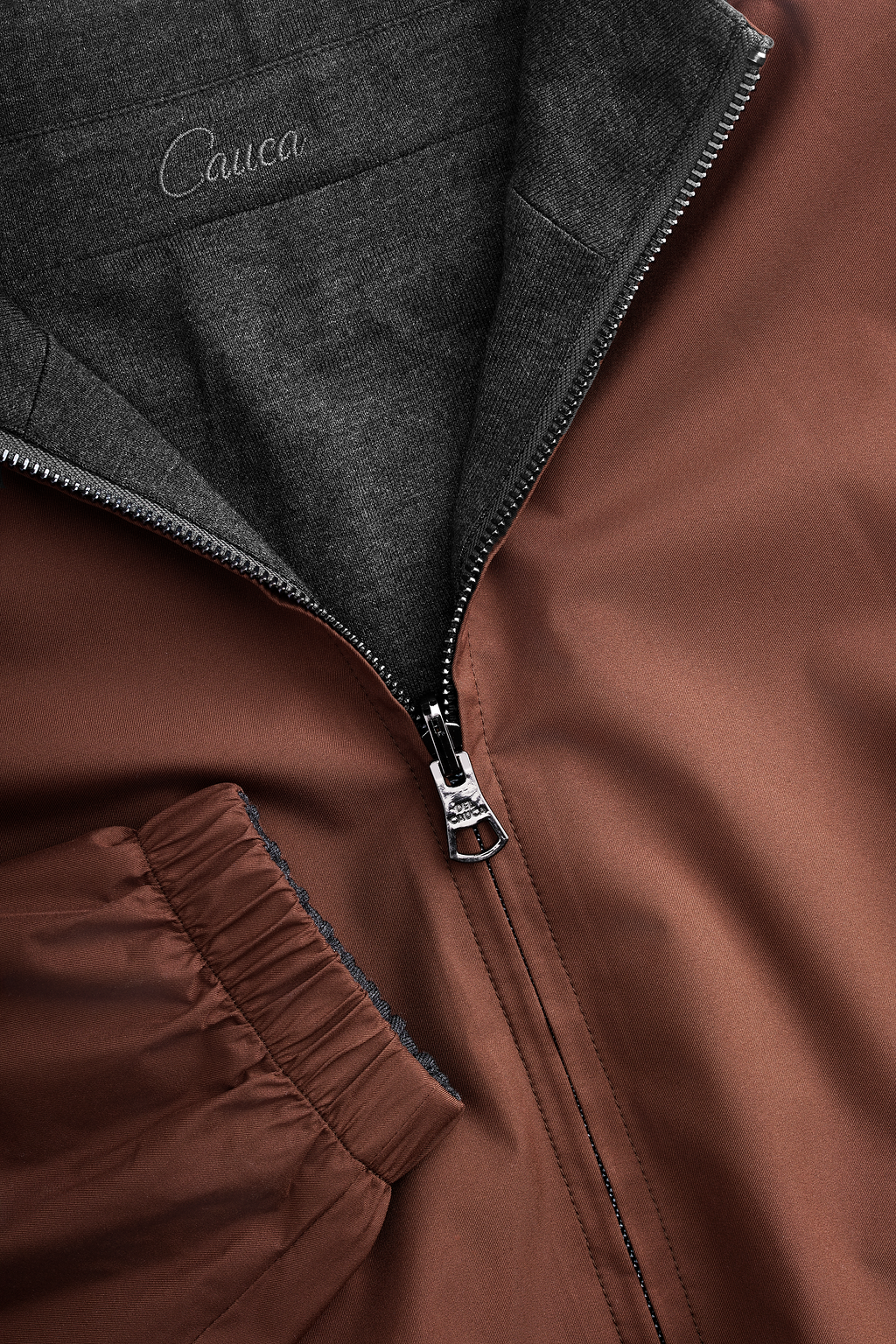 Chocolate Brown Reversible Bomber Jacket