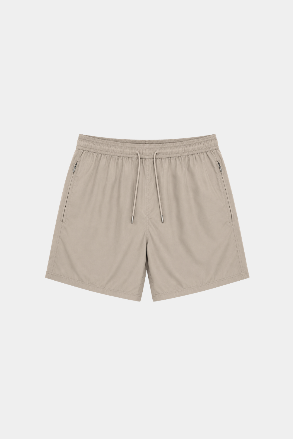 Taupe Zip Swim Shorts