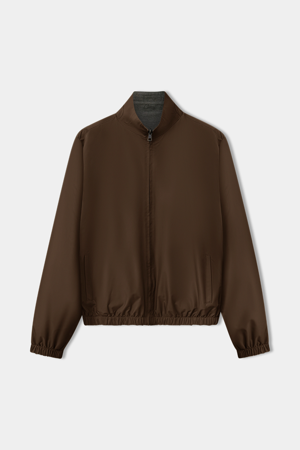 Chocolate Brown Reversible Bomber Jacket