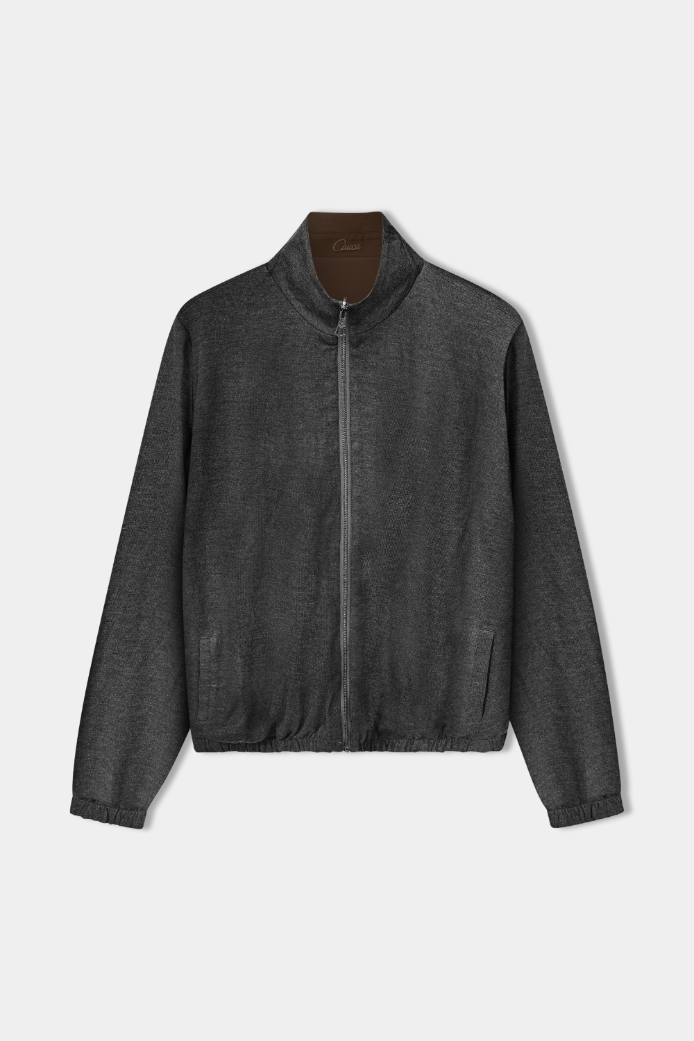 Chocolate Brown Reversible Bomber Jacket