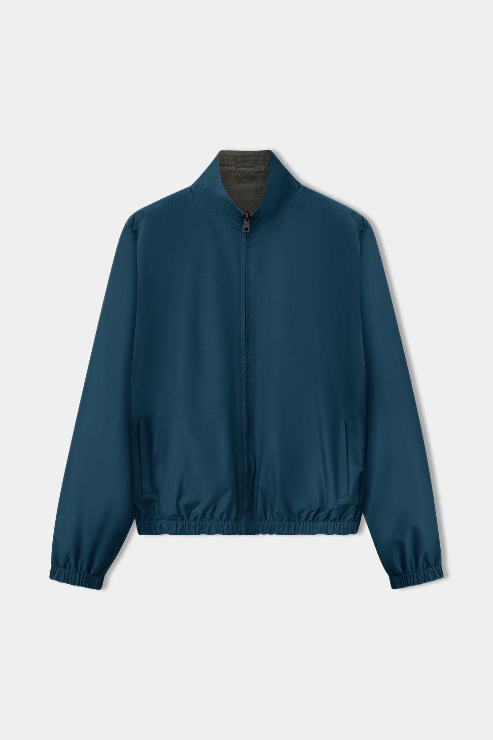 Petrol Blue Reversible Bomber Jacket