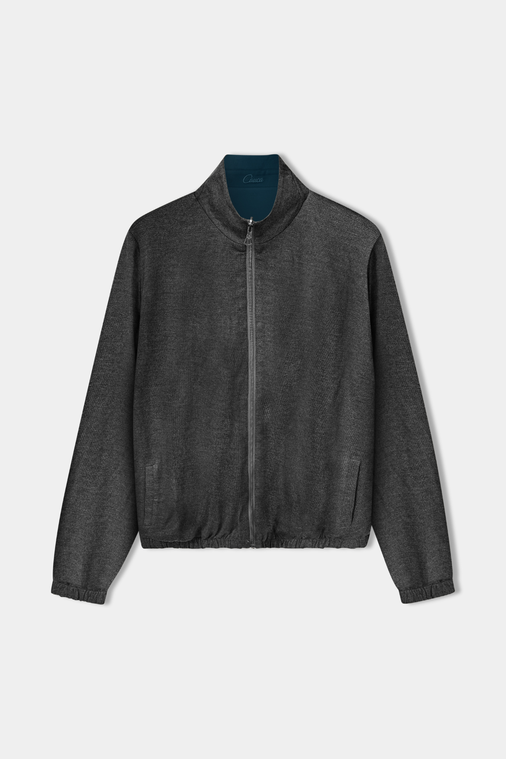 Petrol Blue Reversible Bomber Jacket