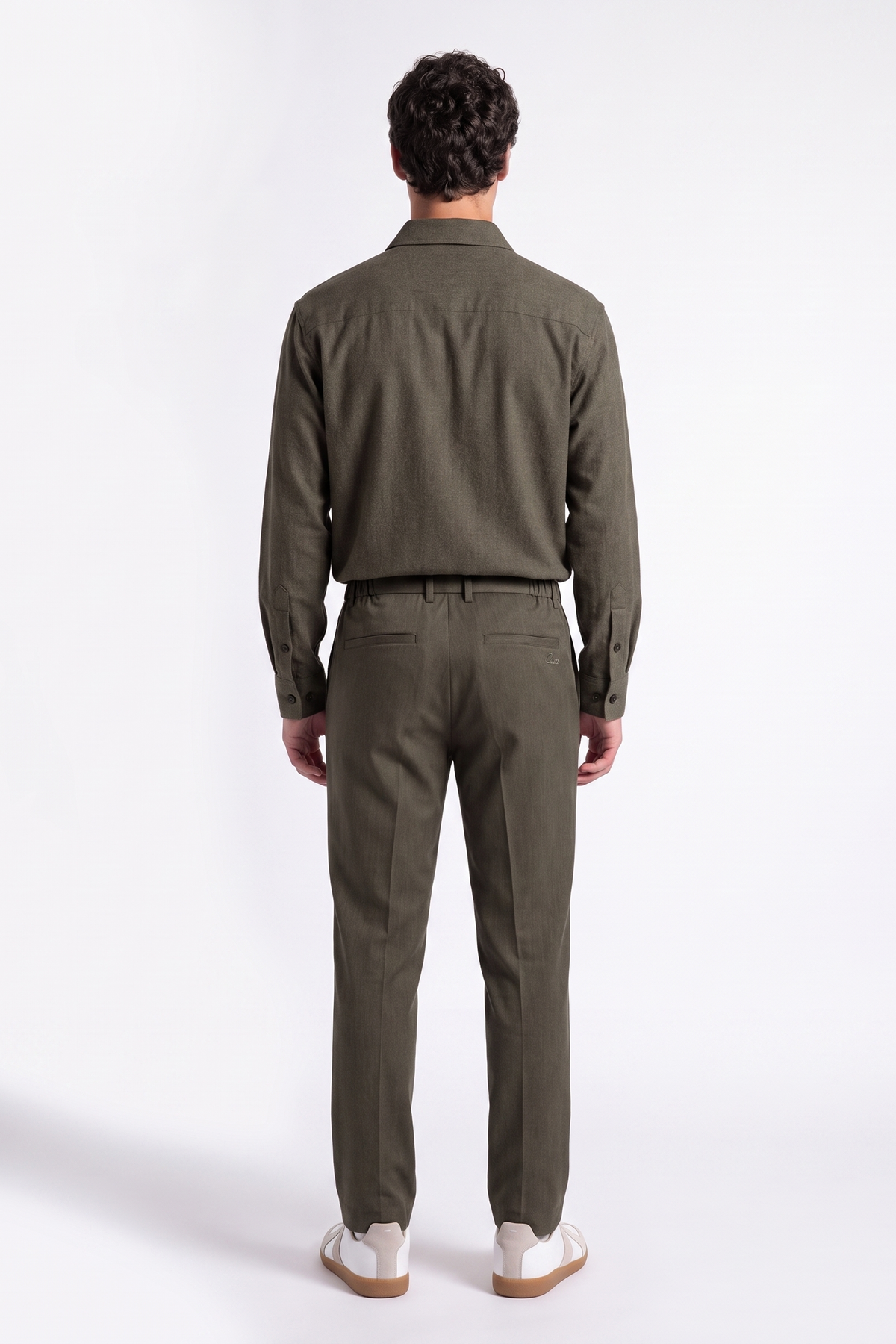 Mushroom Taupe Lightweight Tailored Trousers