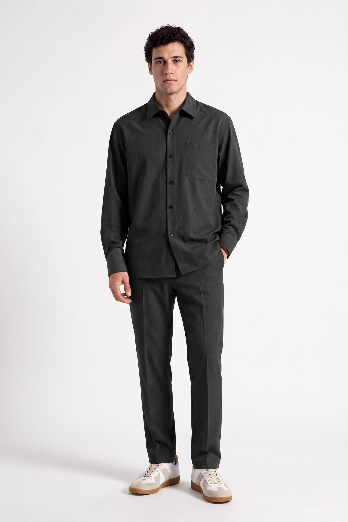 Anthracite Lightweight Tailored Trousers