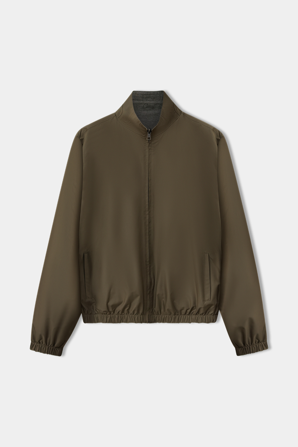 Deep Taupe Reversible Bomber Jacket
