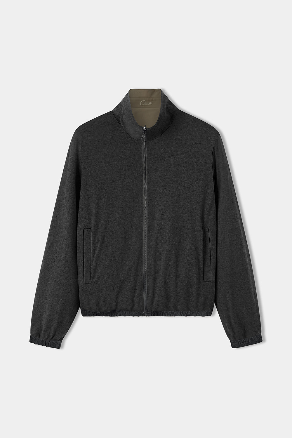 Light Taupe Reversible Bomber Jacket