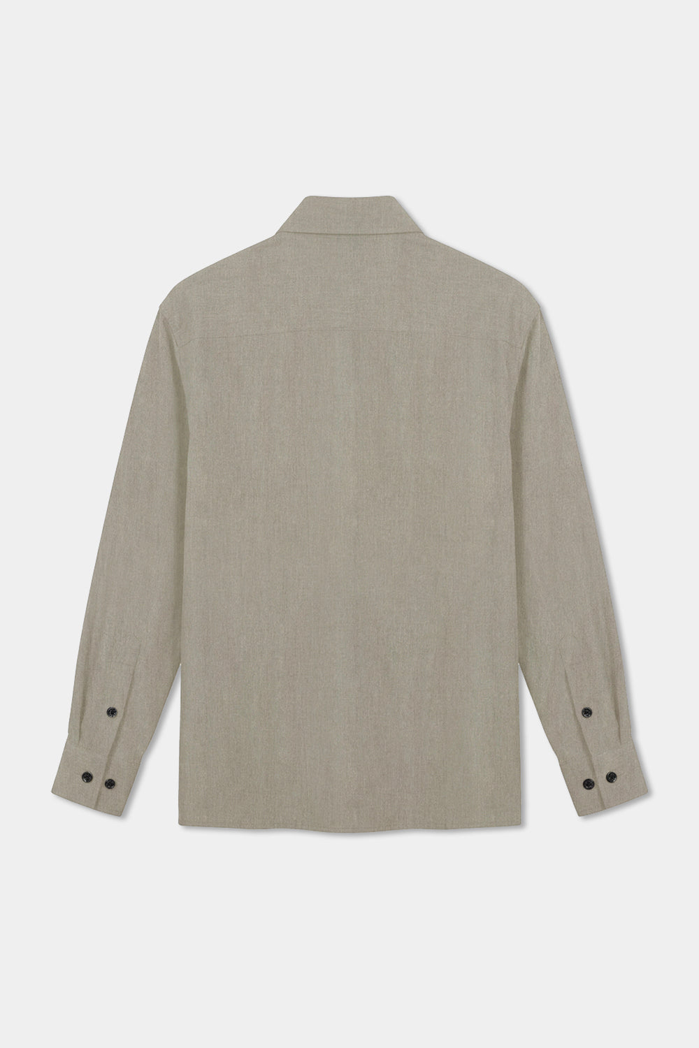 Greige Taupe Tailored Pocket Shirt