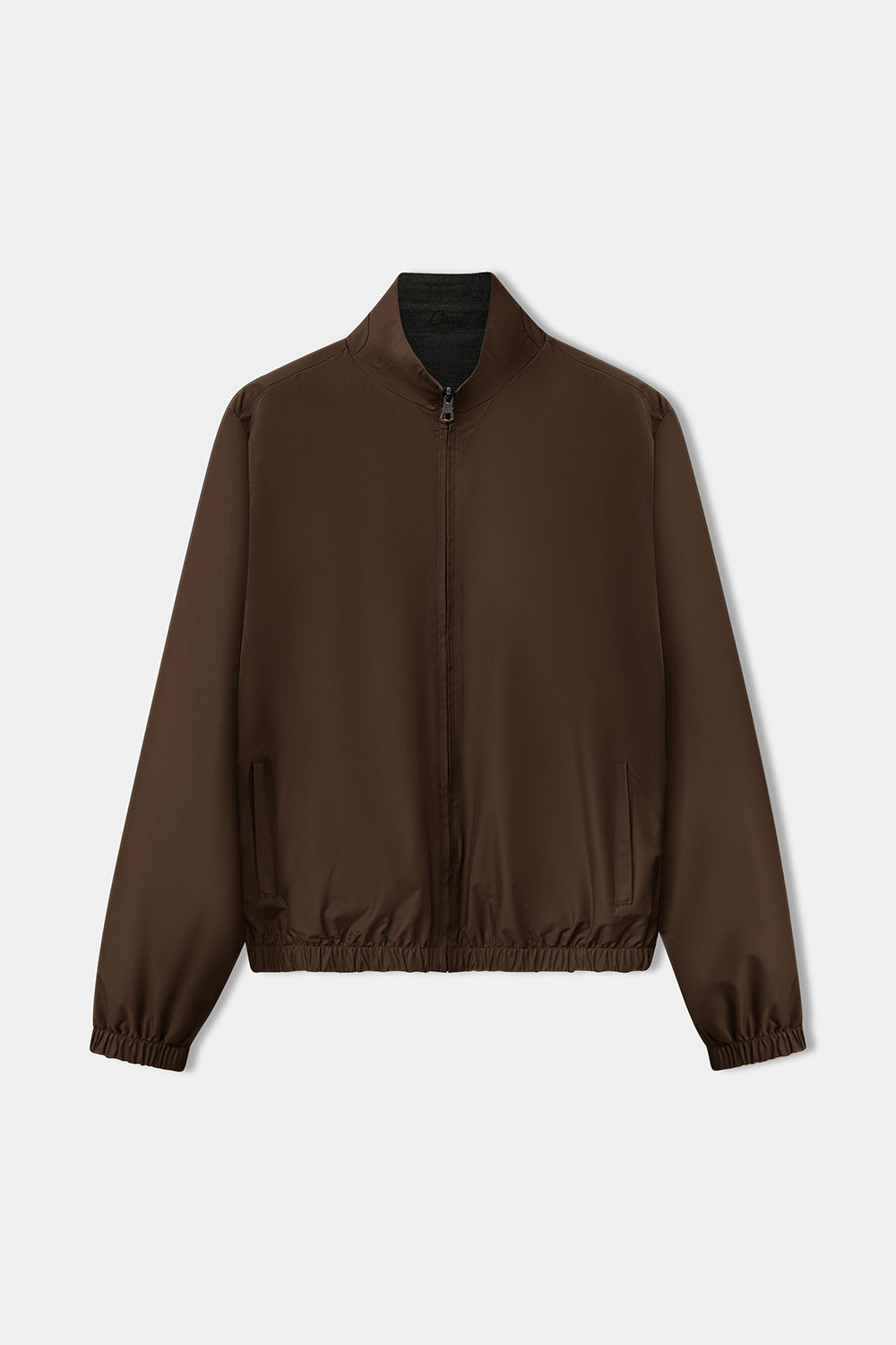 Chocolate Brown Reversible Bomber Jacket