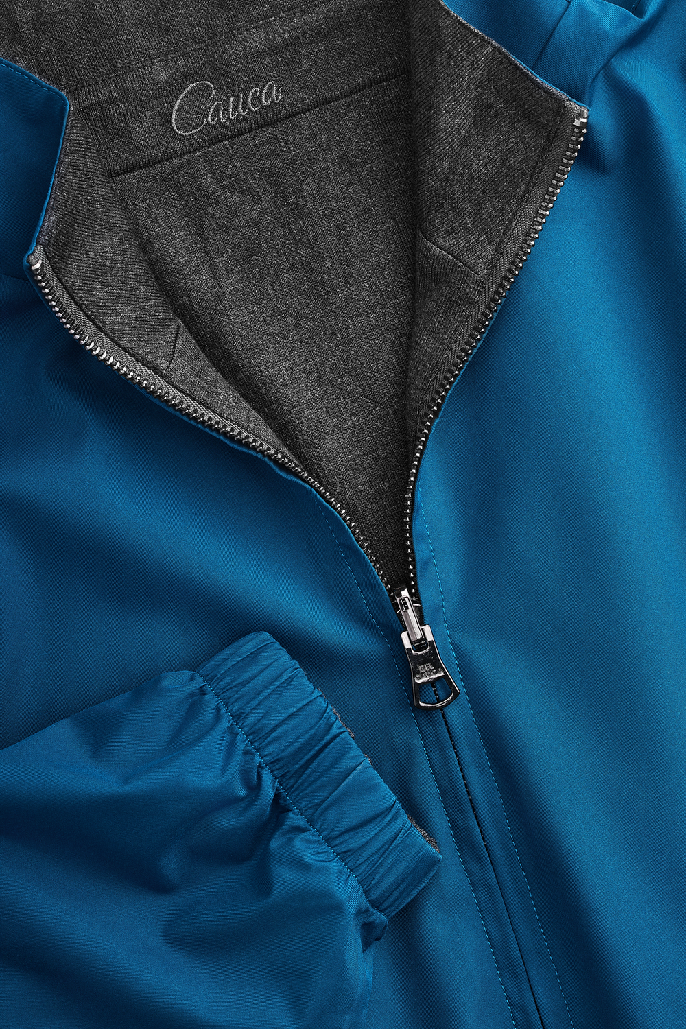 Petrol Blue Reversible Bomber Jacket